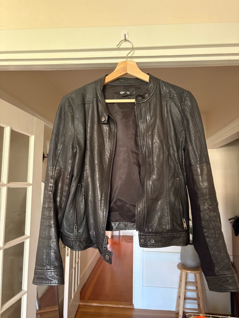 DKNY leather biker jacket